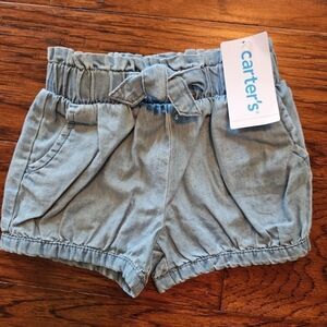 NEW Carter's Baby Toddler Girl 12 Month Shorts Blue Denim